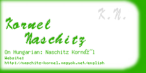 kornel naschitz business card
